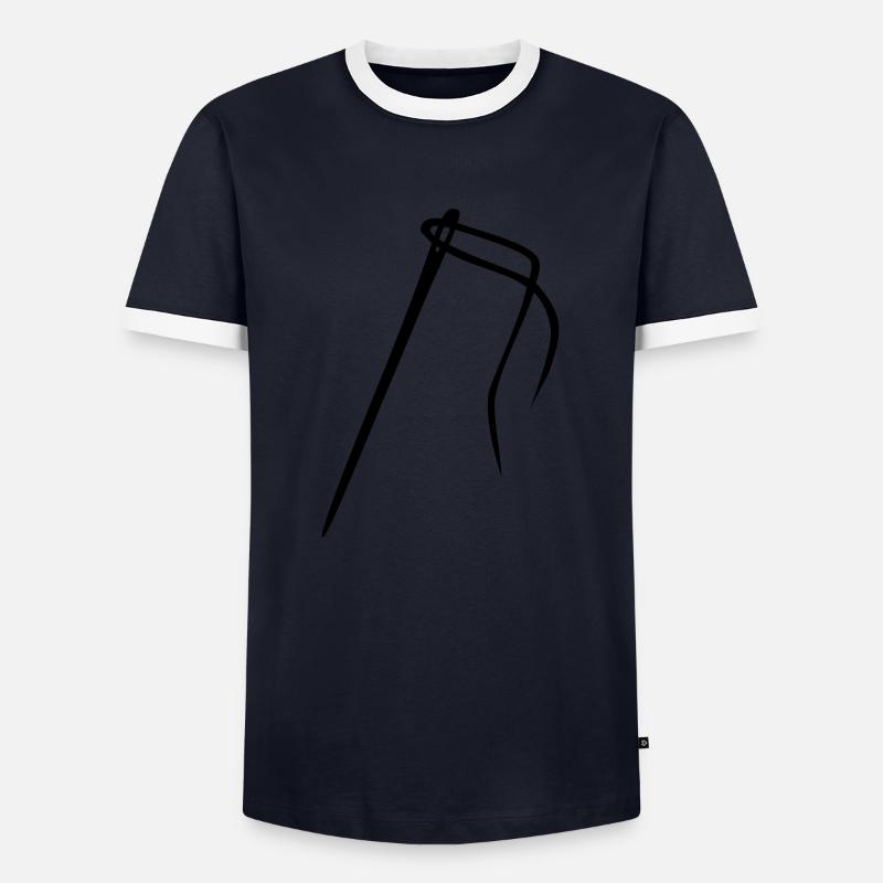 Needle - Thread - Men's Ringer Shirt - navy/white
