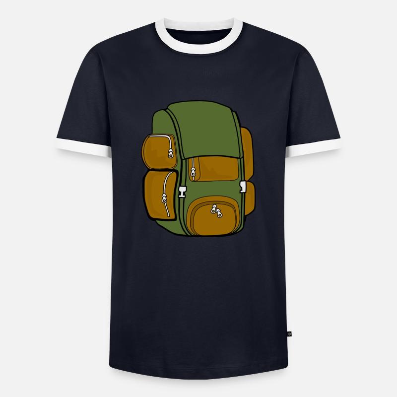 backpack - Men's Ringer Shirt - navy/white 