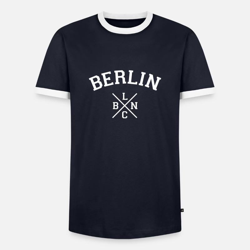 Berlin - BLNC - Men's Ringer Shirt - navy/white 