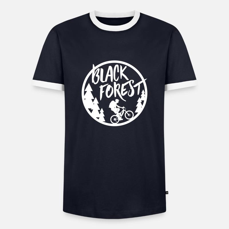 Black Forest Biker - Men's Ringer Shirt - navy/white 