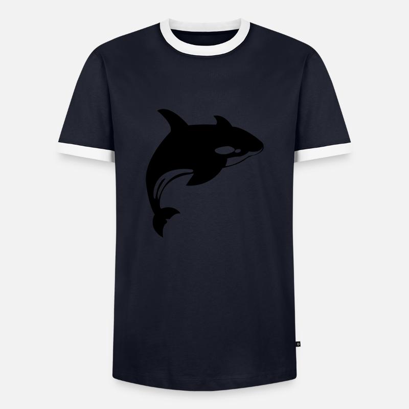 wal - Men's Ringer Shirt - navy/white 