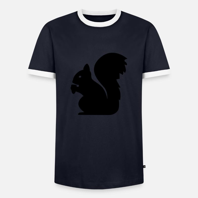 Eichhörnchen - Männer Kontrast-T-Shirt - Navy/Weiß 