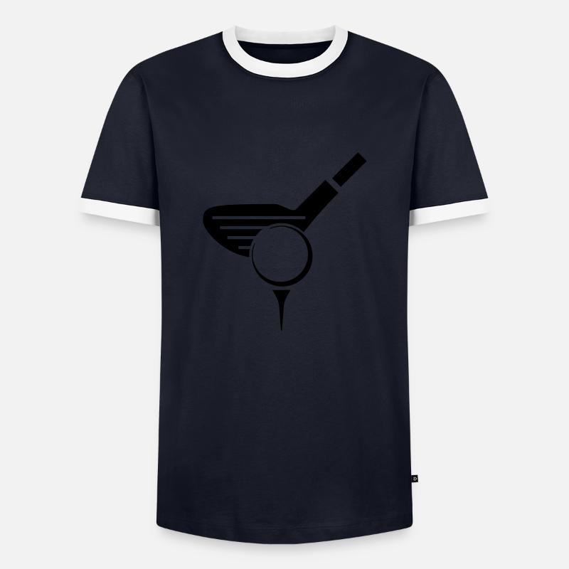 Golf - Golf Ball - Men's Ringer Shirt - navy/white 