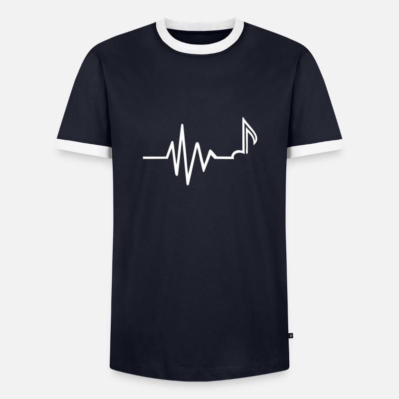 Frequency - Men's Ringer Shirt - navy/white
