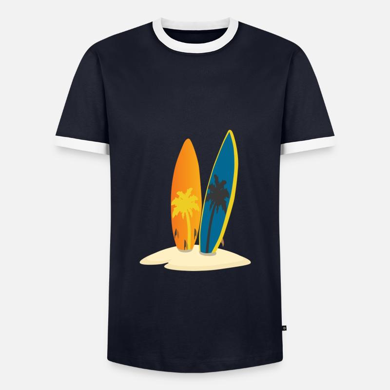 Surfing! - Men's Ringer Shirt - navy/white 