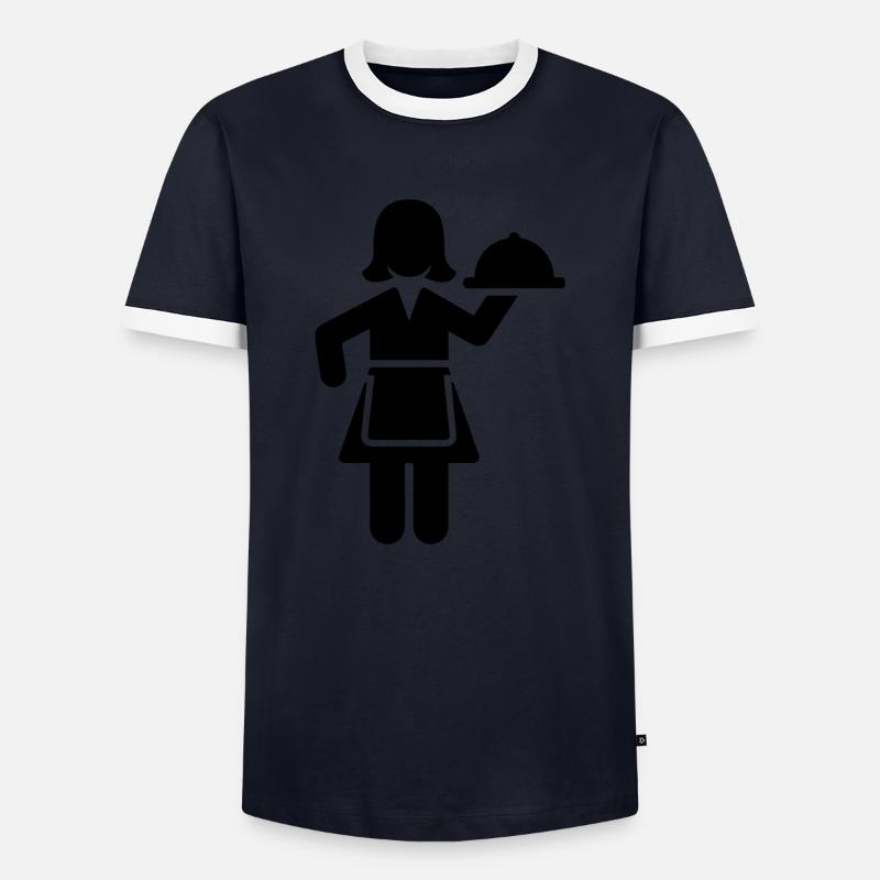 Backen Kochen Kitchen - Männer Kontrast-T-Shirt - Navy/Weiß 