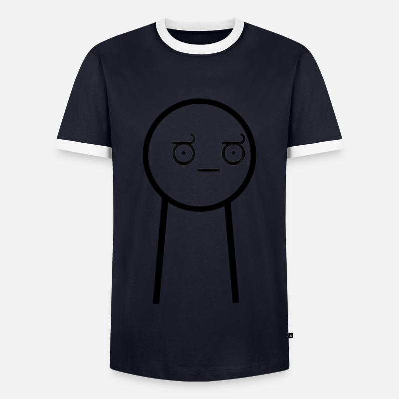 Meme - Men's Ringer Shirt - navy/white 