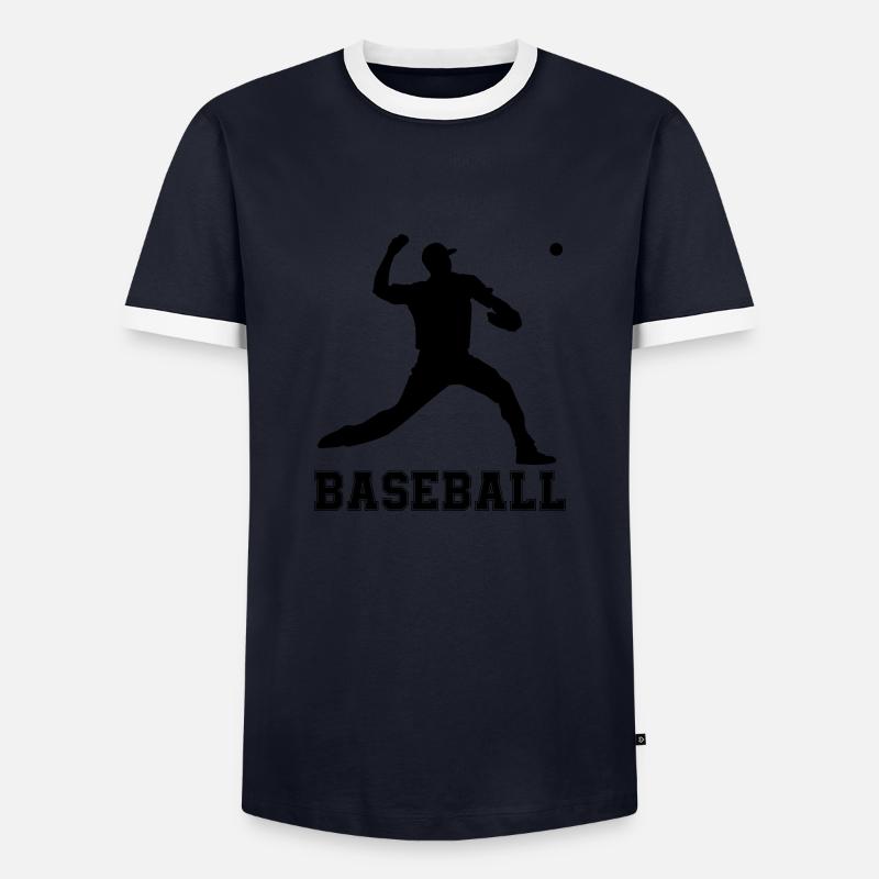 baseball - Men's Ringer Shirt - navy/white 