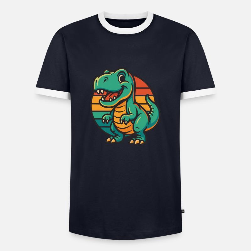 ChatGPT Image 26 - Men's Ringer Shirt - navy/white 