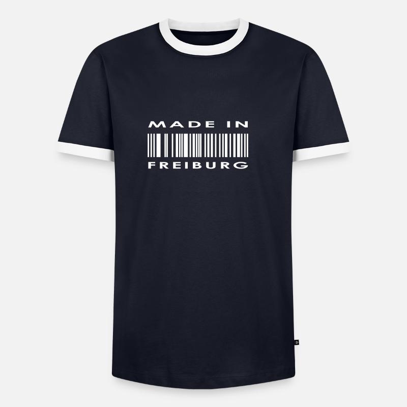 freiburg - Men's Ringer Shirt - navy/white 