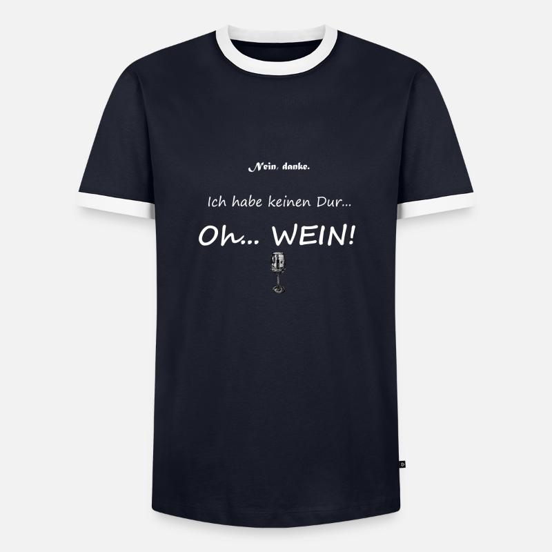 Durst, weiß - Männer Kontrast-T-Shirt - Navy/Weiß 