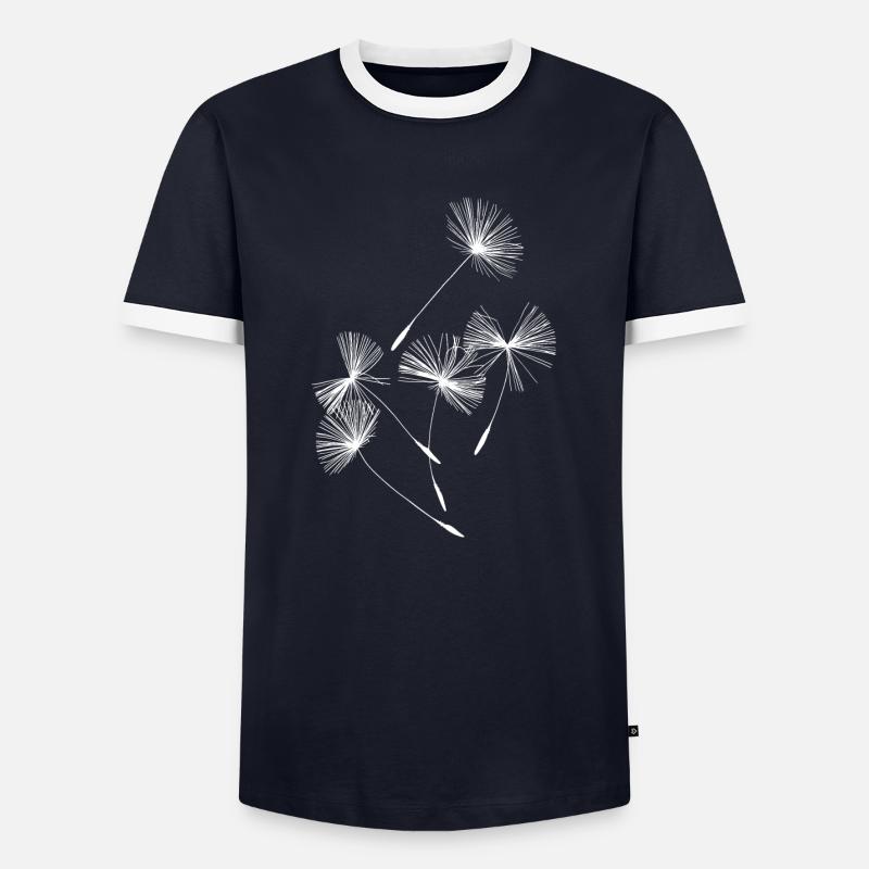 Löwenzahn - Männer Kontrast-T-Shirt - Navy/Weiß