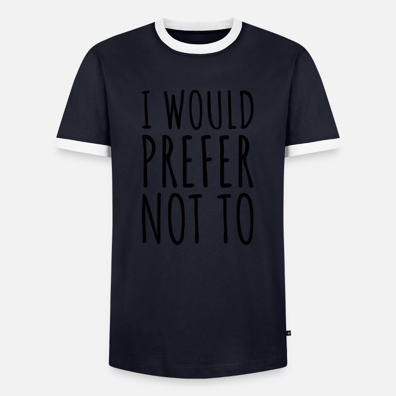 I prefer not to - Men's Ringer Shirt - navy/white