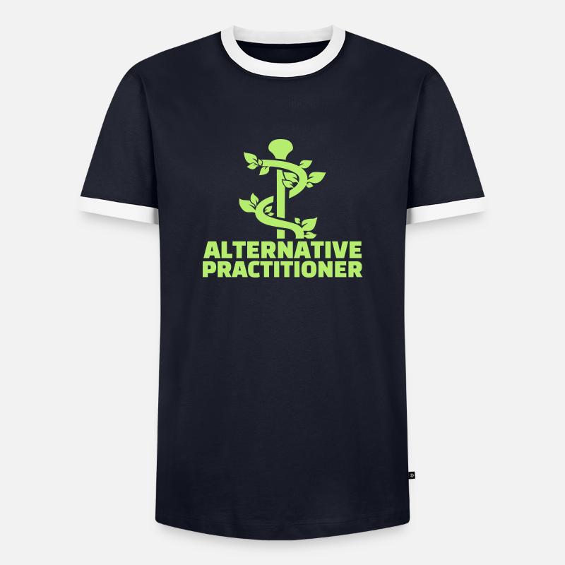 Alternative practitioner - Men's Ringer Shirt - navy/white 