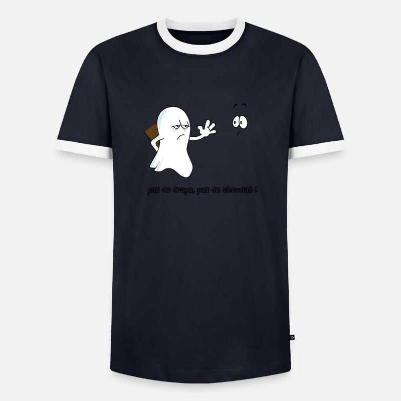 No choco - Männer Kontrast-T-Shirt - Navy/Weiß