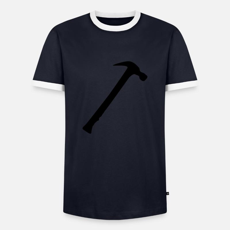 hammer - Men's Ringer Shirt - navy/white 