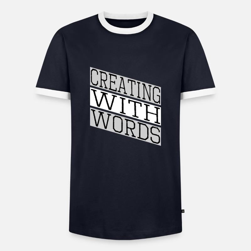 Creative Thinking Self-Publishing - Men's Ringer Shirt - navy/white 