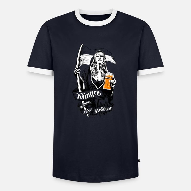Minga - Nothing Else Matters - Männer Kontrast-T-Shirt - Navy/Weiß 