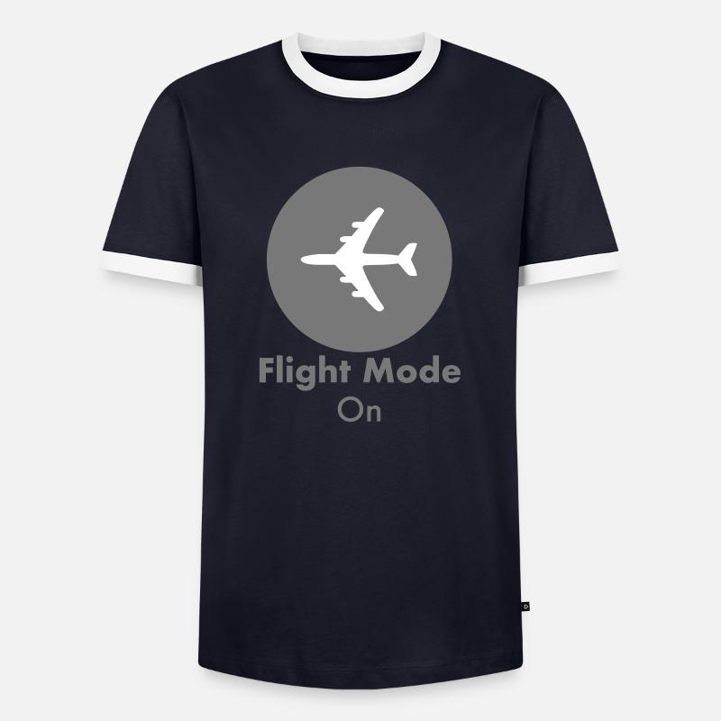 Flight Mode - Men's Ringer Shirt - navy/white 