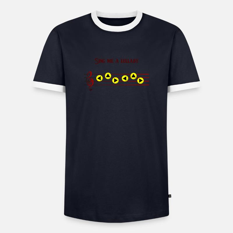 Link s lullaby - Men's Ringer Shirt - navy/white 