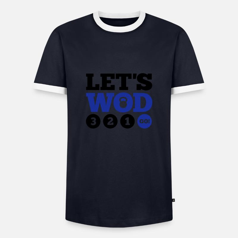 Let s WOD - Männer Kontrast-T-Shirt - Navy/Weiß