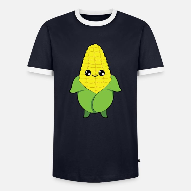corncob - Men's Ringer Shirt - navy/white