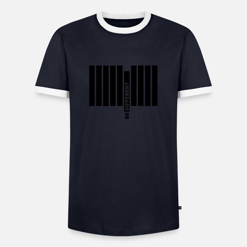 Be Different - Men's Ringer Shirt - navy/white 