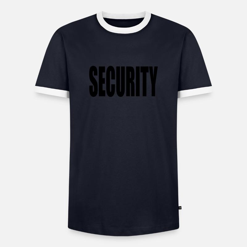 Security Graffiti Logo - Men's Ringer Shirt - navy/white