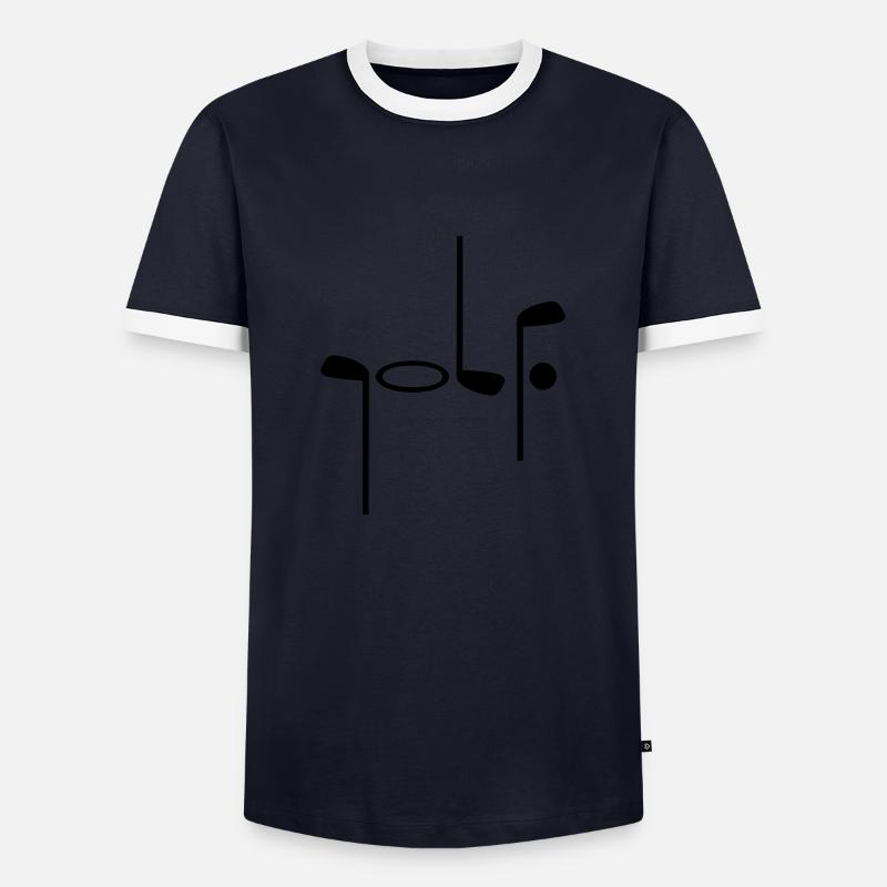 Golf Design - Männer Kontrast-T-Shirt - Navy/Weiß