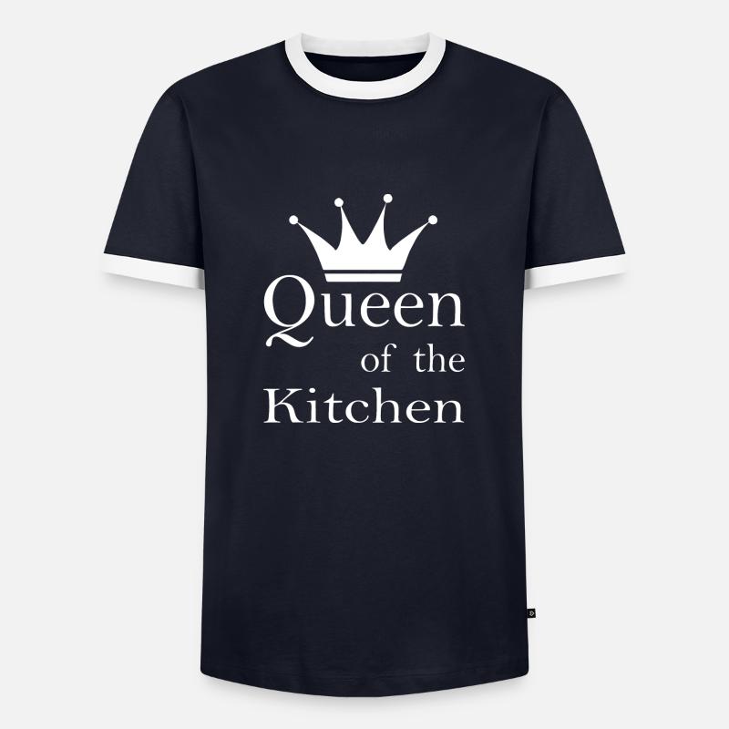 Kochen backen Kitchen - Männer Kontrast-T-Shirt - Navy/Weiß