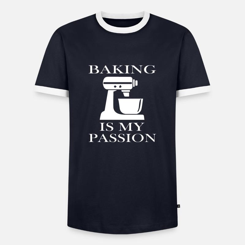Backen Baking - Men's Ringer Shirt - navy/white