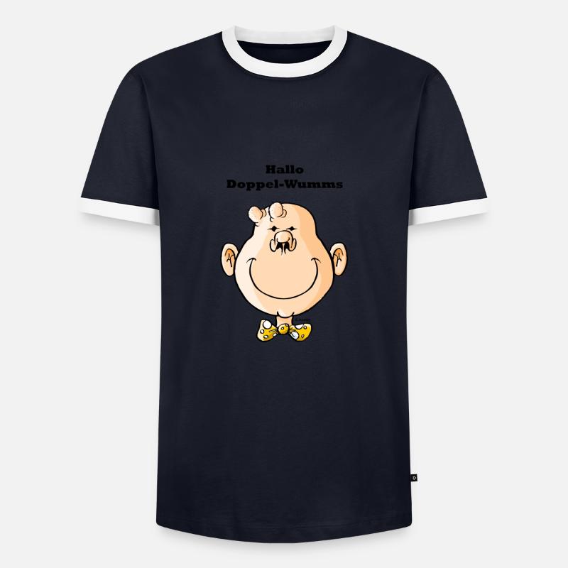 Example Kopp Doppelwumms - Men's Ringer Shirt - navy/white 