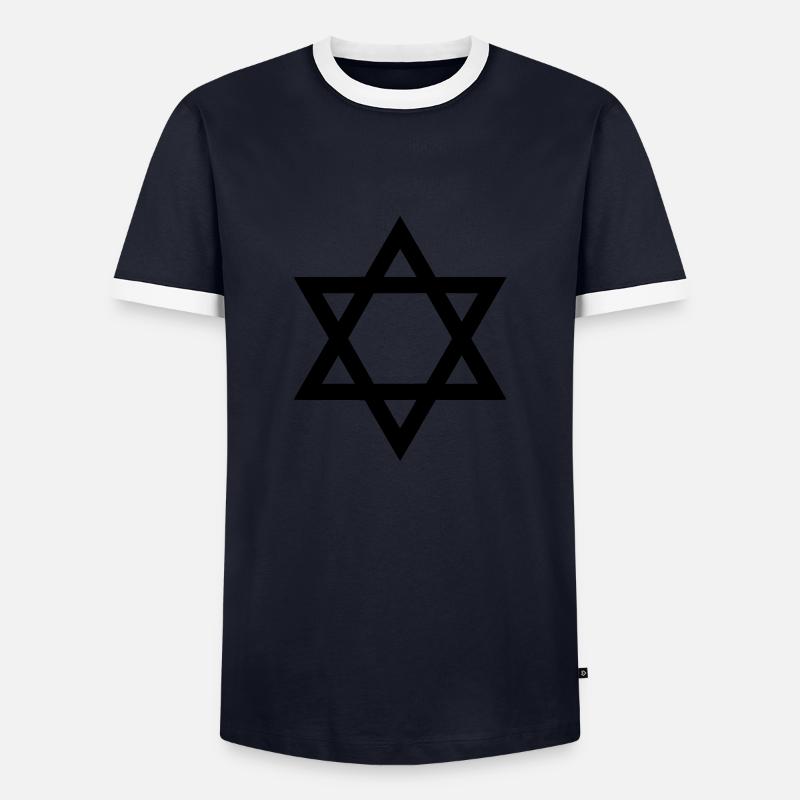 davidstern - Men's Ringer Shirt - navy/white