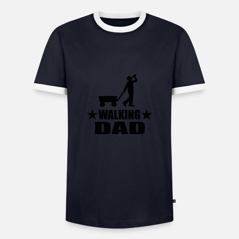 Papa - Männer Kontrast-T-Shirt - Navy/Weiß 