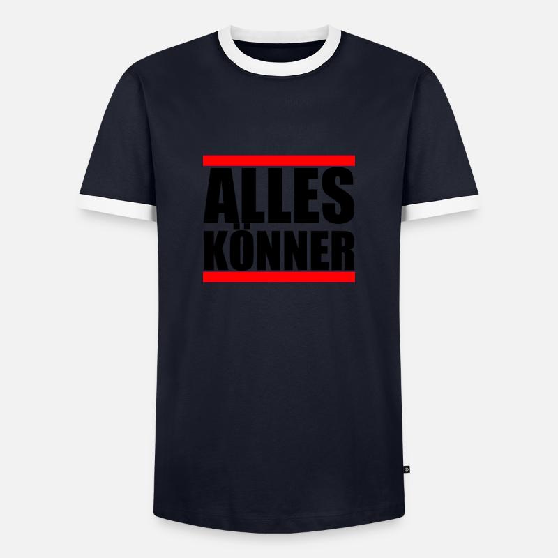 All-rounder conceited arrogant arrogant man - Men's Ringer Shirt - navy/white 