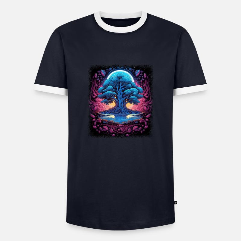 browser chef evolution tshirts - Männer Kontrast-T-Shirt - Navy/Weiß 