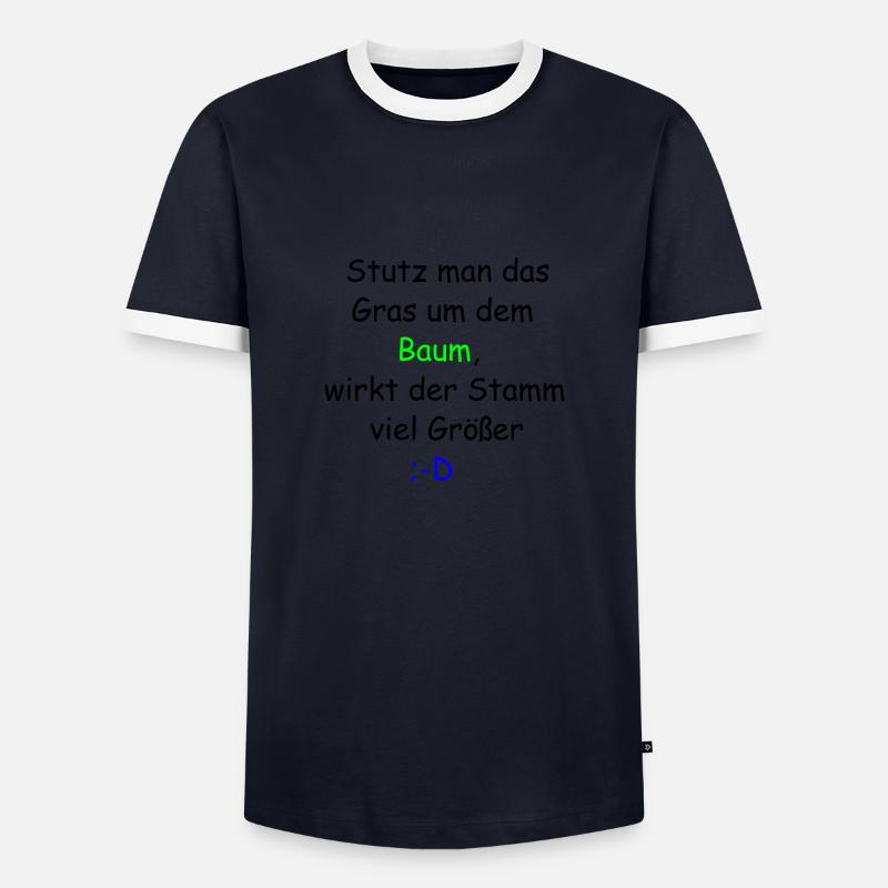 Baum Spruch | Super Geschenk - Männer Kontrast-T-Shirt - Navy/Weiß 