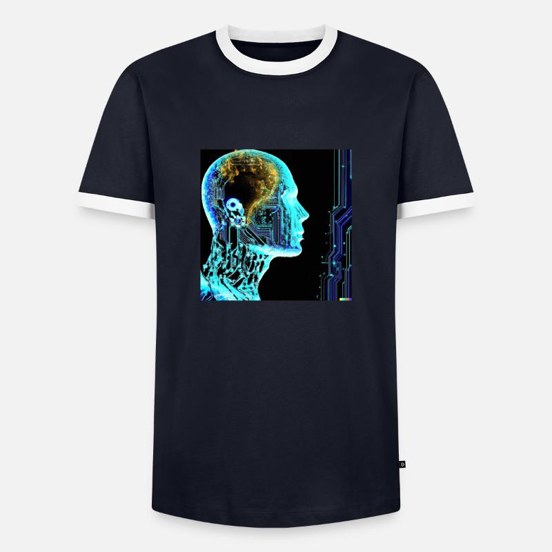 Artificial intelligence - Men's Ringer Shirt - navy/white 