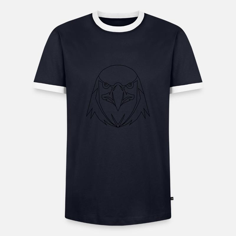 eagle - Men's Ringer Shirt - navy/white 