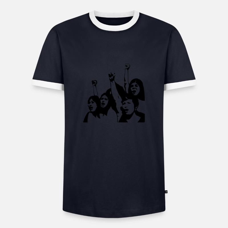 Protest - Männer Kontrast-T-Shirt - Navy/Weiß 