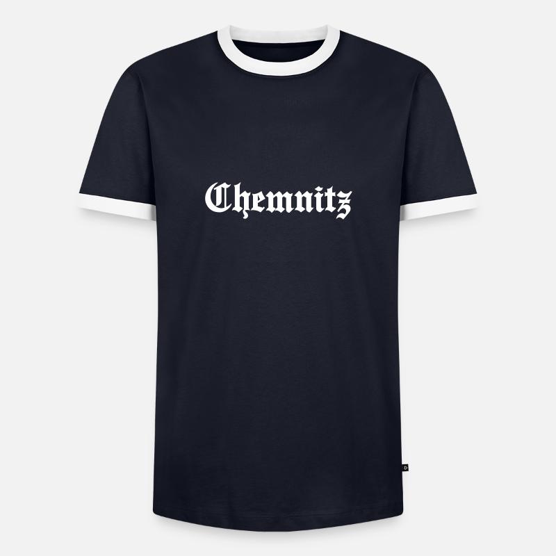 Chemnitz - Men's Ringer Shirt - navy/white 