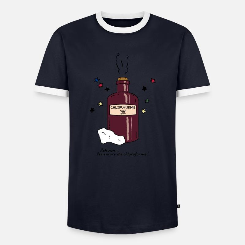 Chloroform - Männer Kontrast-T-Shirt - Navy/Weiß 