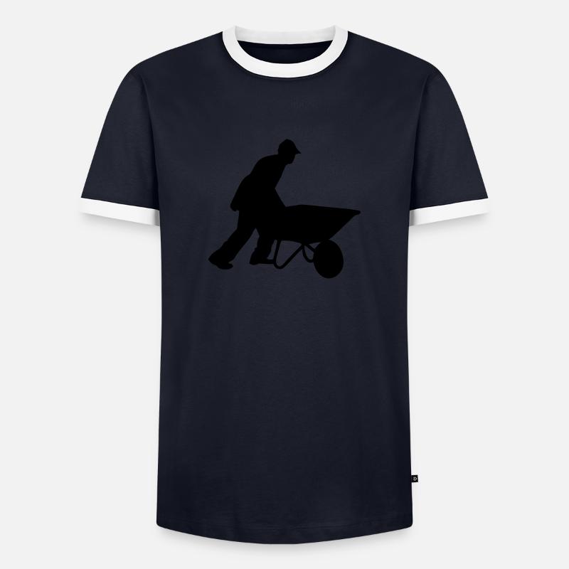 Constructeurs - T-shirt contrasté Homme - marine/blanc 
