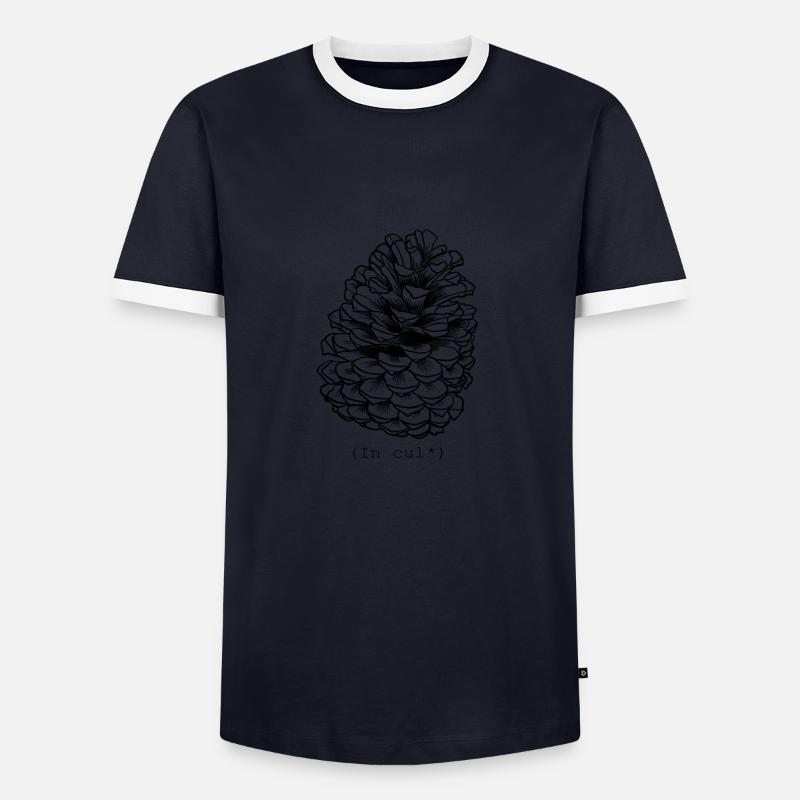 9261C409 FB96 4426 8F1F 2E12AD1E4657 - Männer Kontrast-T-Shirt - Navy/Weiß