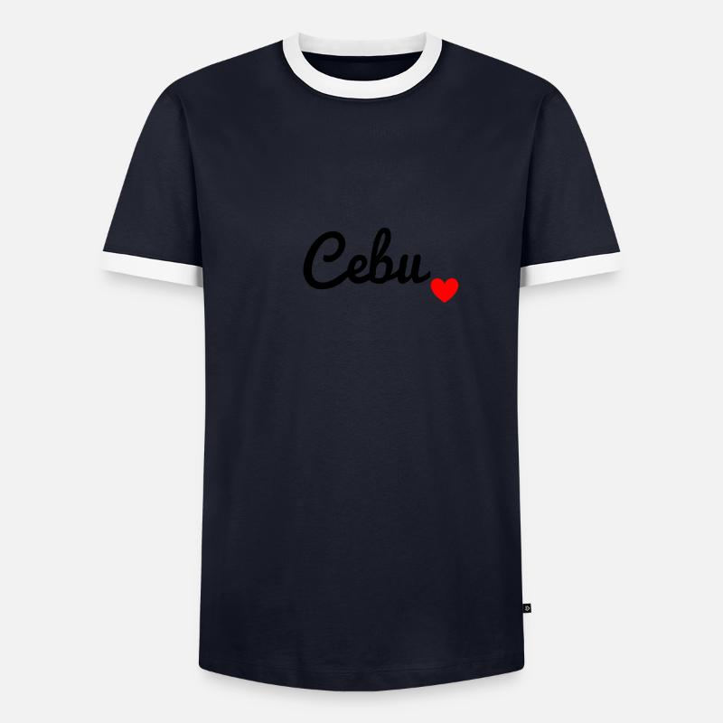 Cebu - Men's Ringer Shirt - navy/white 