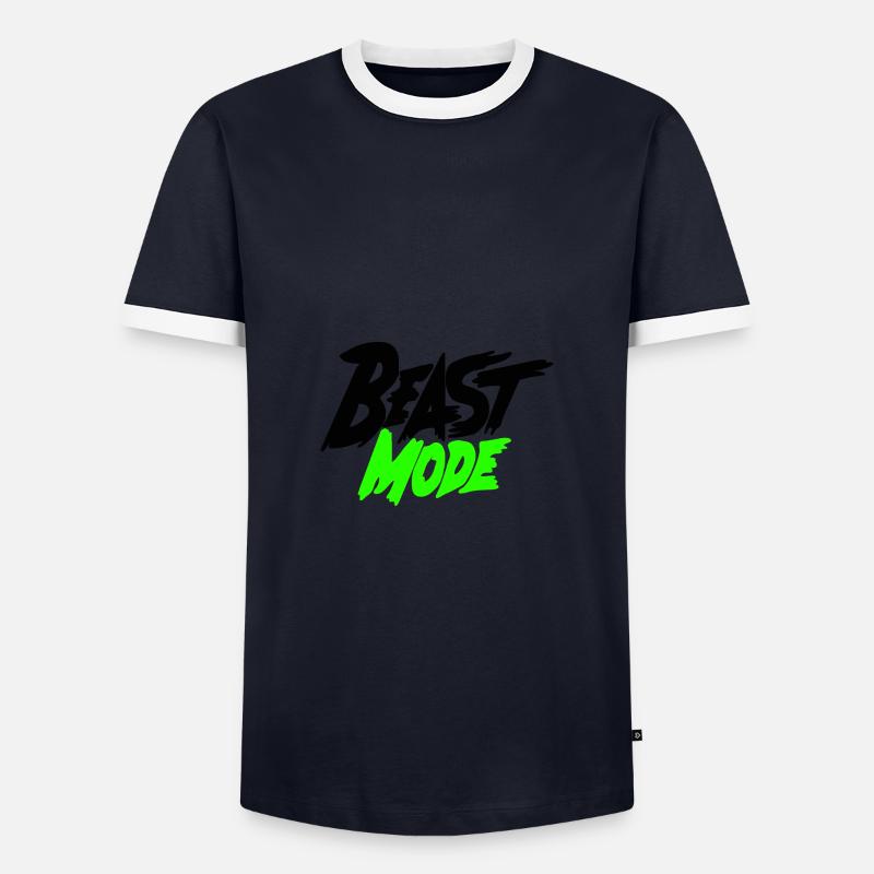 Beast Mode Training - T-shirt contrasté Homme - marine/blanc 