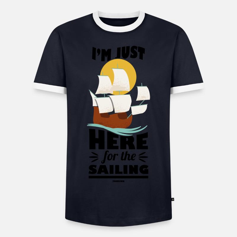 Sail - Men's Ringer Shirt - navy/white
