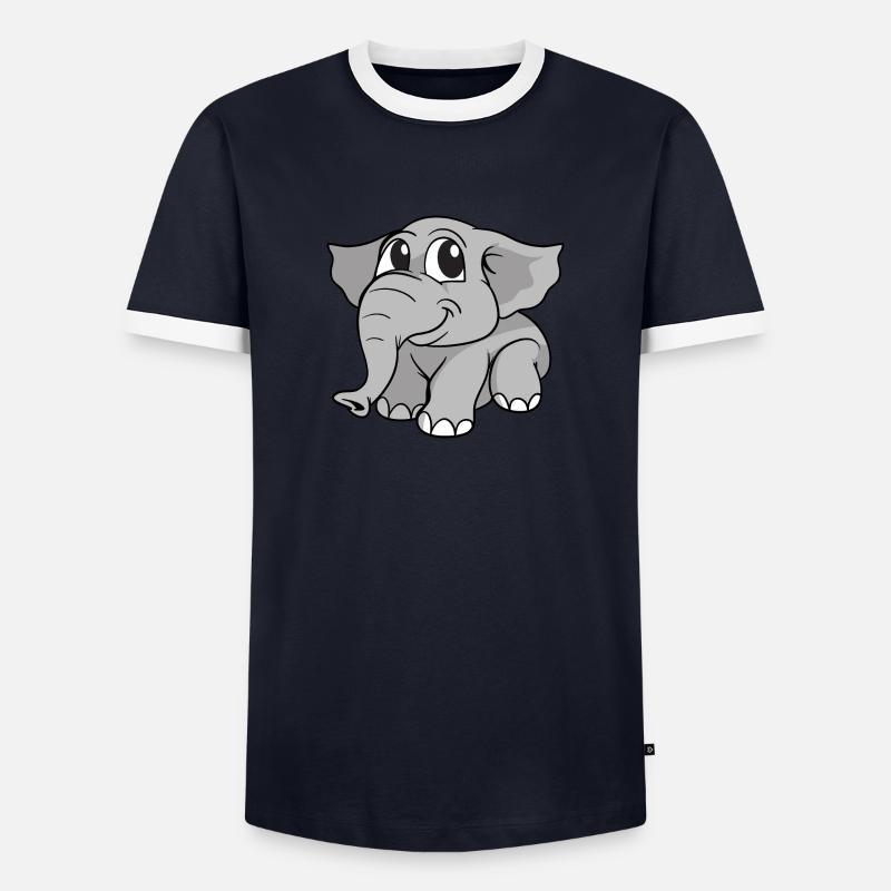 Elephant elephant - Men's Ringer Shirt - navy/white 