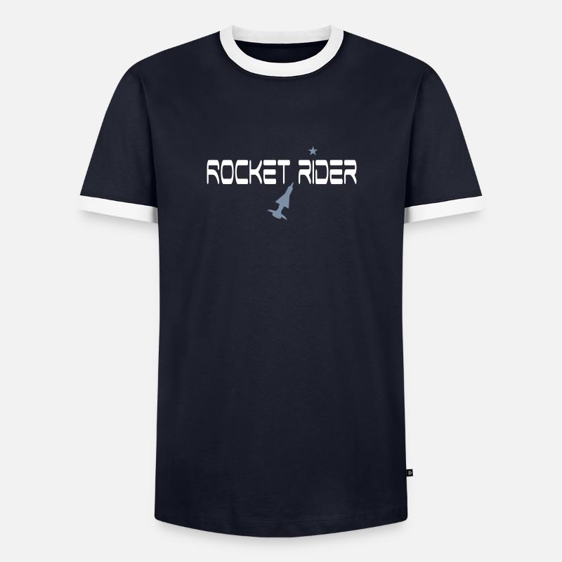 science fiction - Männer Kontrast-T-Shirt - Navy/Weiß 