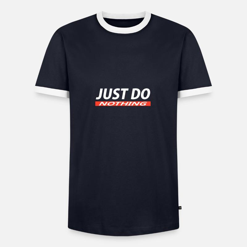 Just do nothing - Men's Ringer Shirt - navy/white